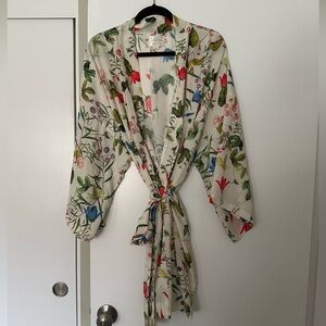 Maison Du Soir Silk Floral Robe